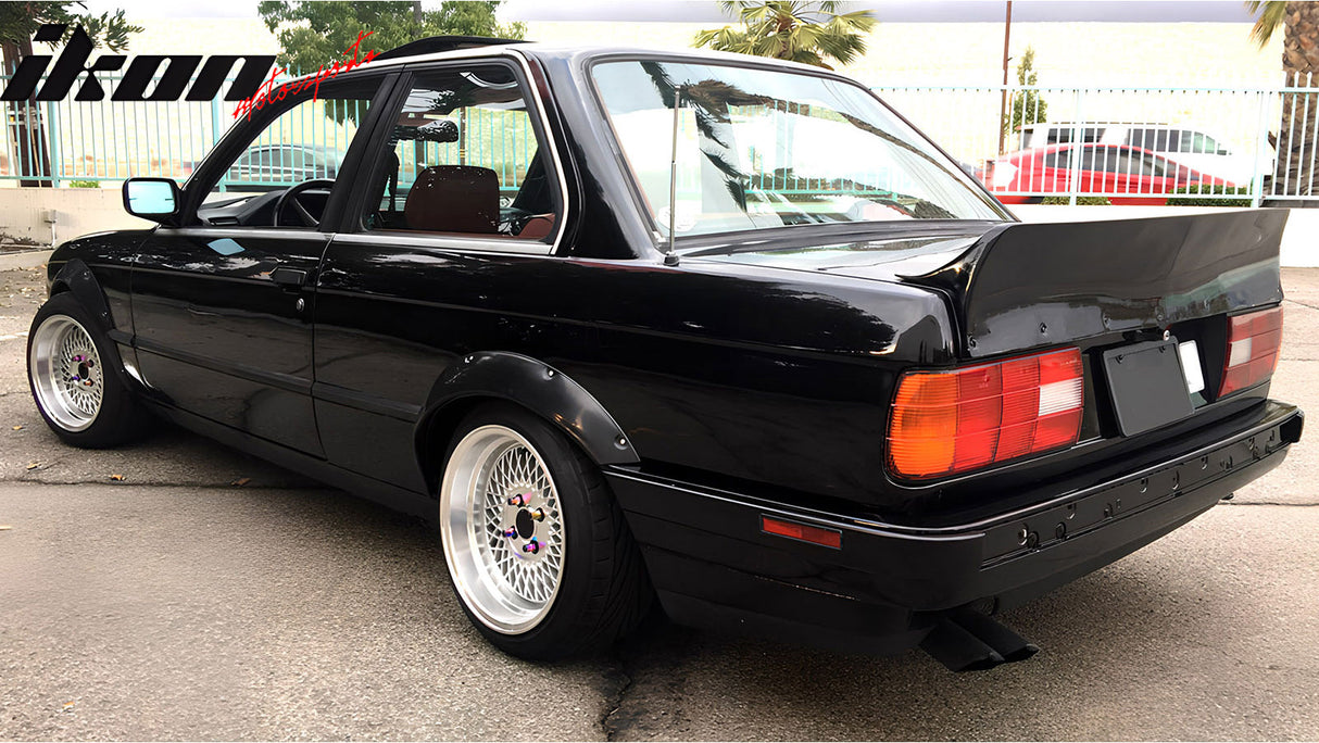 Fender Flares For 1984-1992 BMW E30 3-Series Coupe PU Black MDP Style