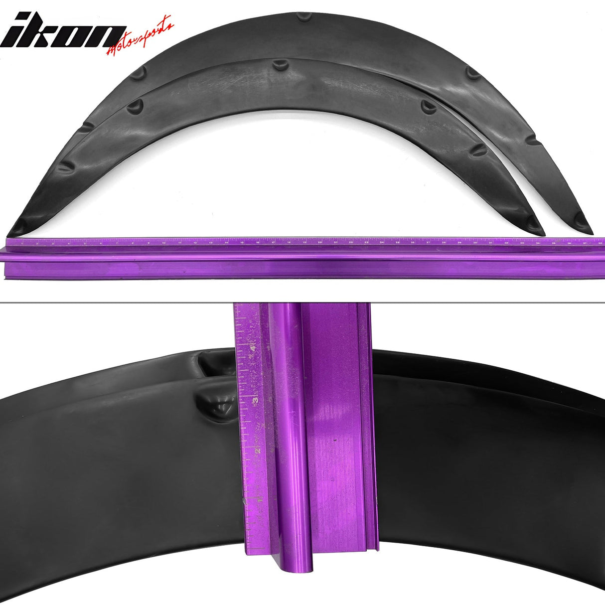 Fits Universal Fender Flares PU Unpainted Wheel Cover Protector 4PCS