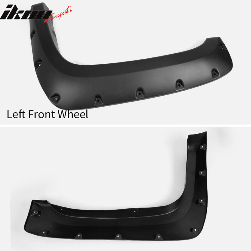 2007-2013 Chevy Silverado 1500 69.3" Short Bed Black Fender Flares PP