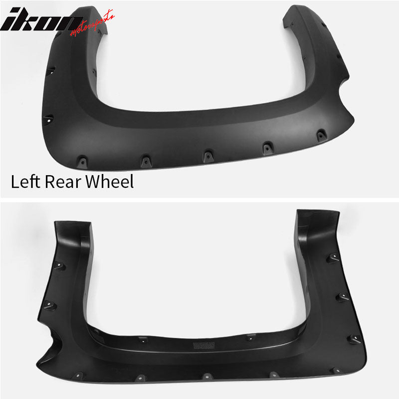 2007-2013 Chevy Silverado 1500 69.3" Short Bed Black Fender Flares PP