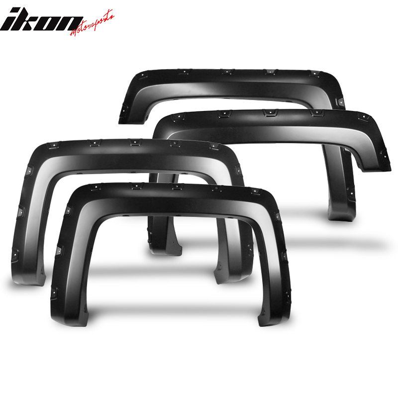 2014-2018 Chevy Silverado 1500 6.5Ft 8Ft Long Bed Fender Flares 4PC