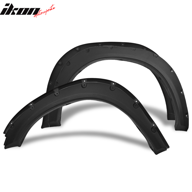 2009-2018 Dodge Ram 1500 Pocket Rivet Black Side Fender Flares PP 4PCS