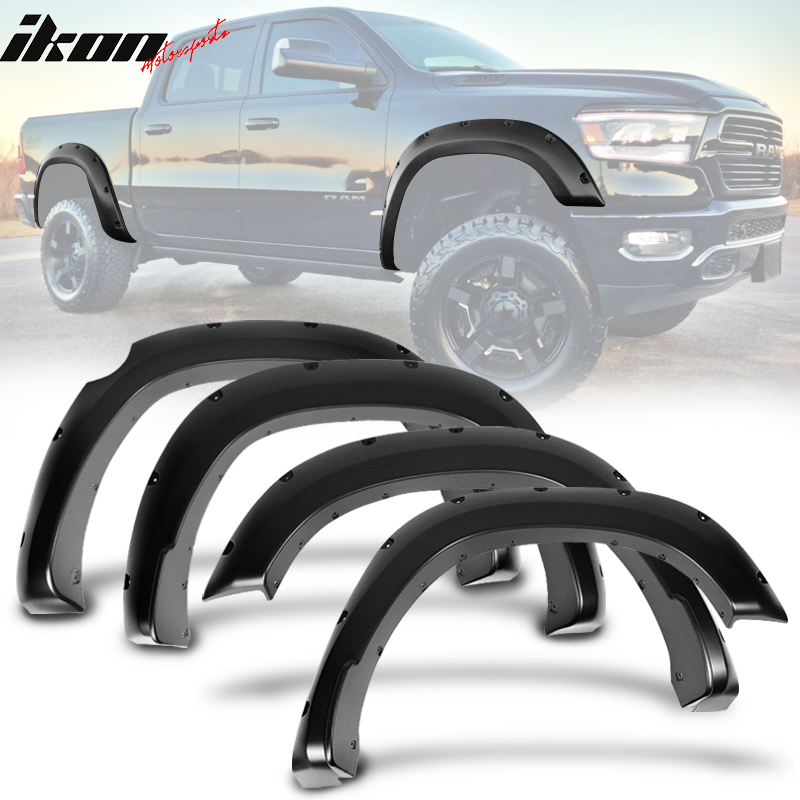 2019-2025 Dodge Ram 1500 Pocket Rivet Smooth Unpainted Fender Flare PP