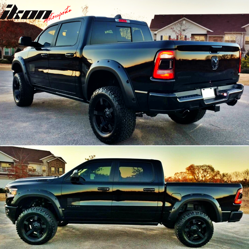 2019-2025 Dodge Ram 1500 Pocket Rivet Smooth Unpainted Fender Flare PP