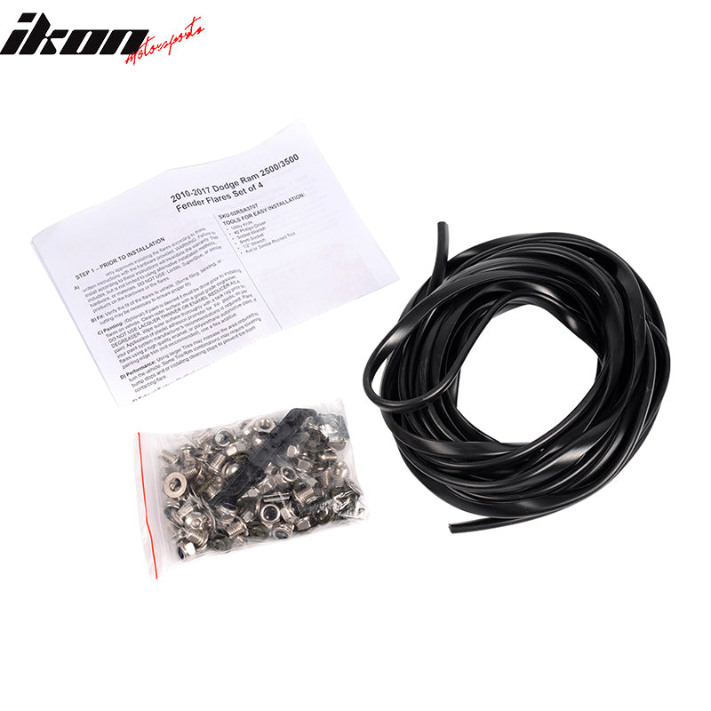 2010-2018 Dodge Ram 2500 3500 Pocket Rivet Style 4PCS Fender Flares PP