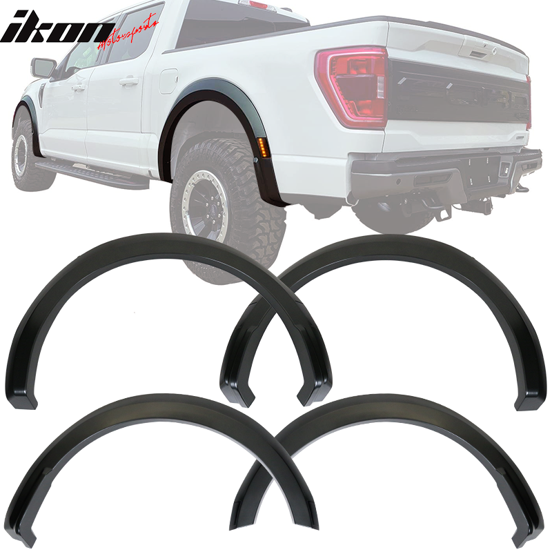 2021-2024 Ford F1-50 Fender Flares R Style Grey PP Injection