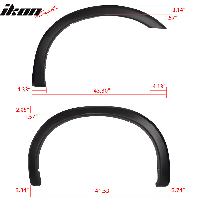 1999-2007 Ford F250 F350 Superduty Black Fender Flares PP