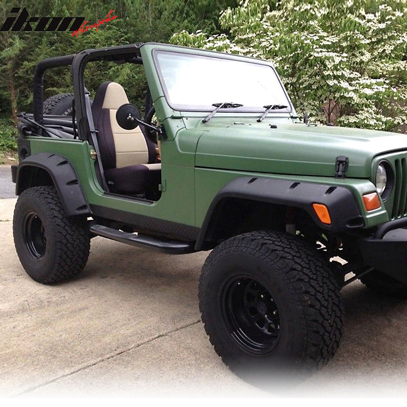1997-2006 Jeep Wrangler TJ Sport Utility 7" Wide Black Fender Flares