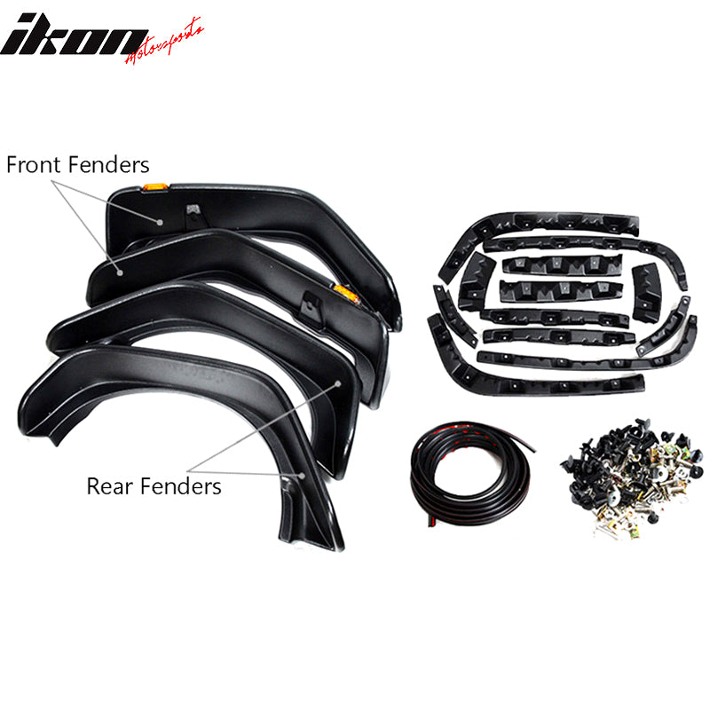 2007-2017 Jeep Wrangler JK 2 4DR Fender Flares w/ Side Marker Lights