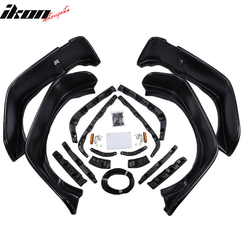 2007-2017 Jeep Wrangler JK 2 4DR Fender Flares w/ Side Marker Lights