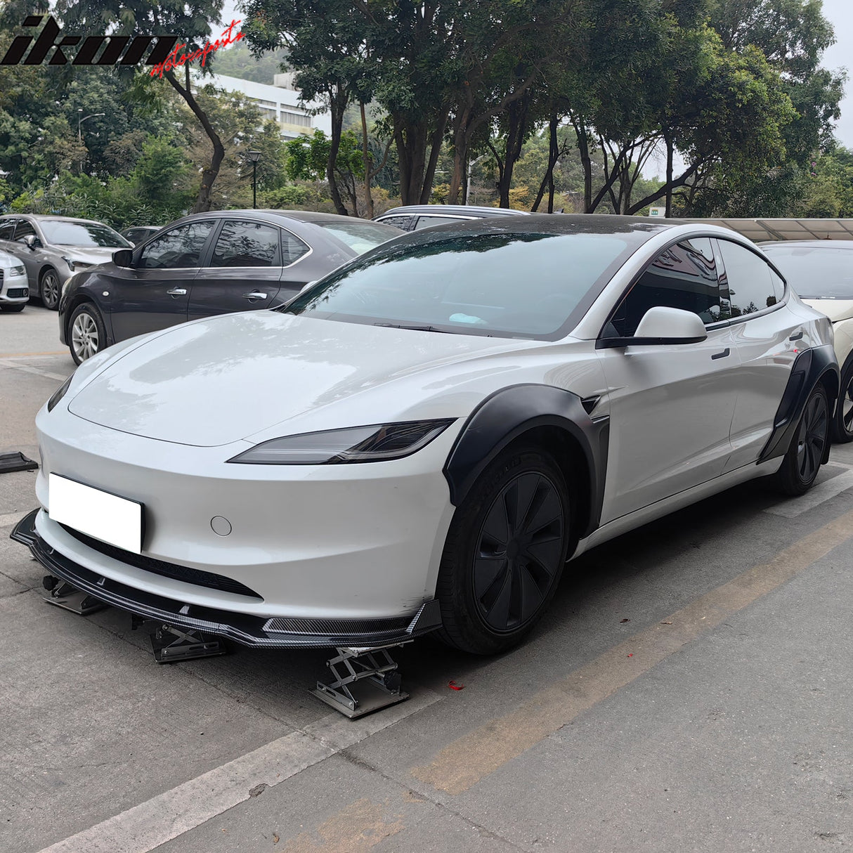 2017-2024 Tesla Model 3 IKON Fender Flares Sanded Wheel Cover ABS 6PCS