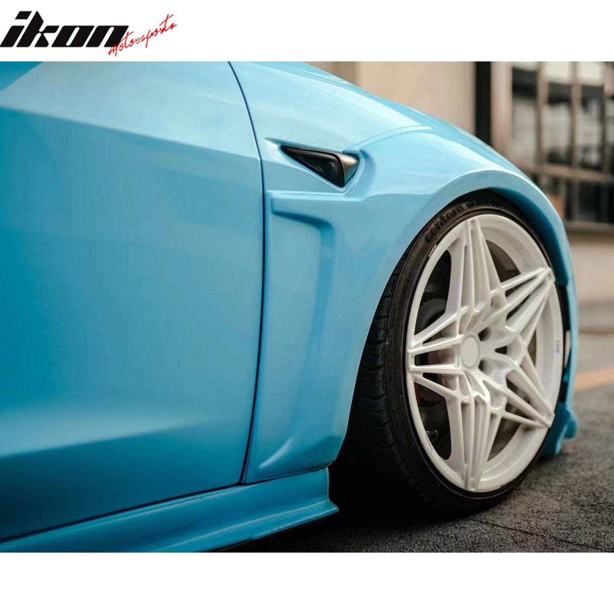 2017-2024 Tesla Model 3 IKON Fender Flares Sanded Wheel Cover ABS 6PCS