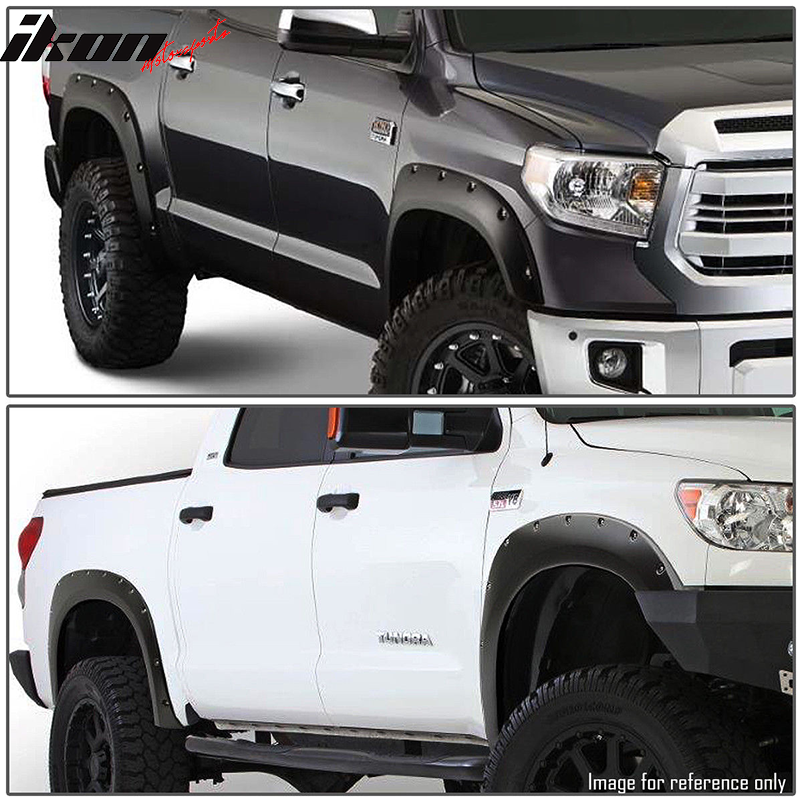 2014-2020 Toyota Tundra Pocket Rivet Style Black Fender Flares PP