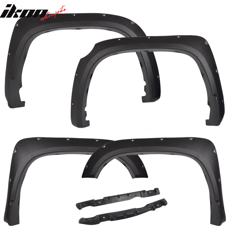 2014-2020 Toyota Tundra Pocket Rivet Style Black Fender Flares PP