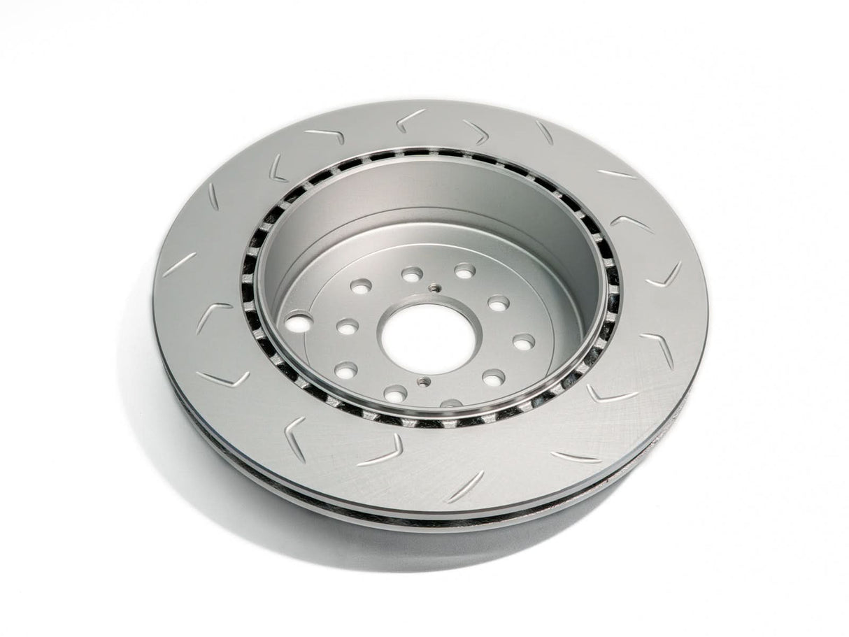 FactionFab Slotted Rear Rotor V2 Dual Drilled 5x100/114 Subaru STI 2008-2017