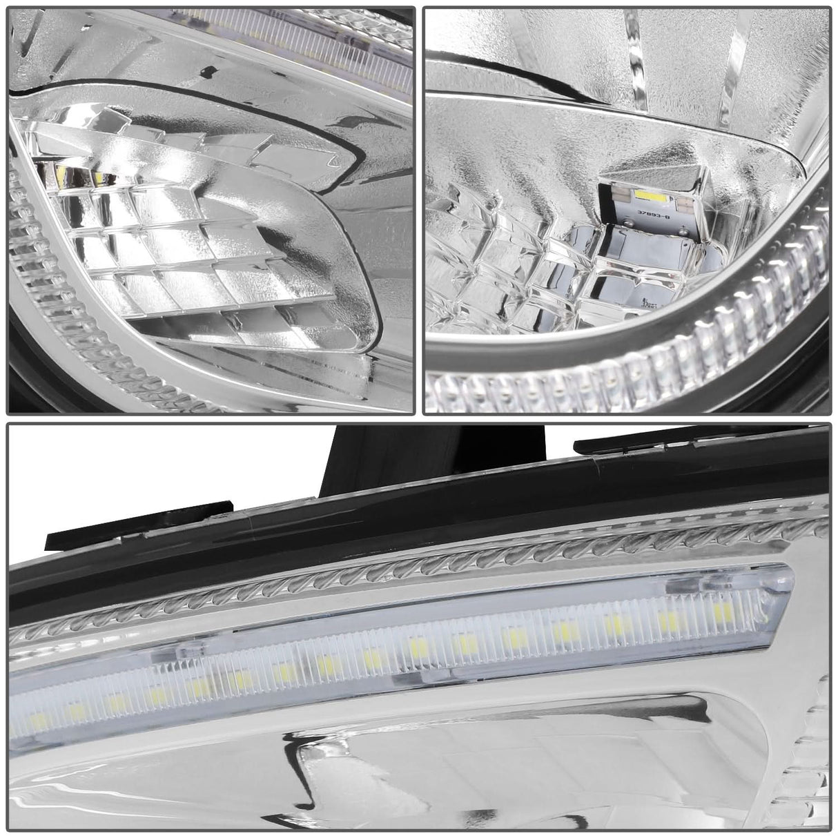 2018-2022 Freightliner Cascadia 3D Full LED Chrome Fog Lights