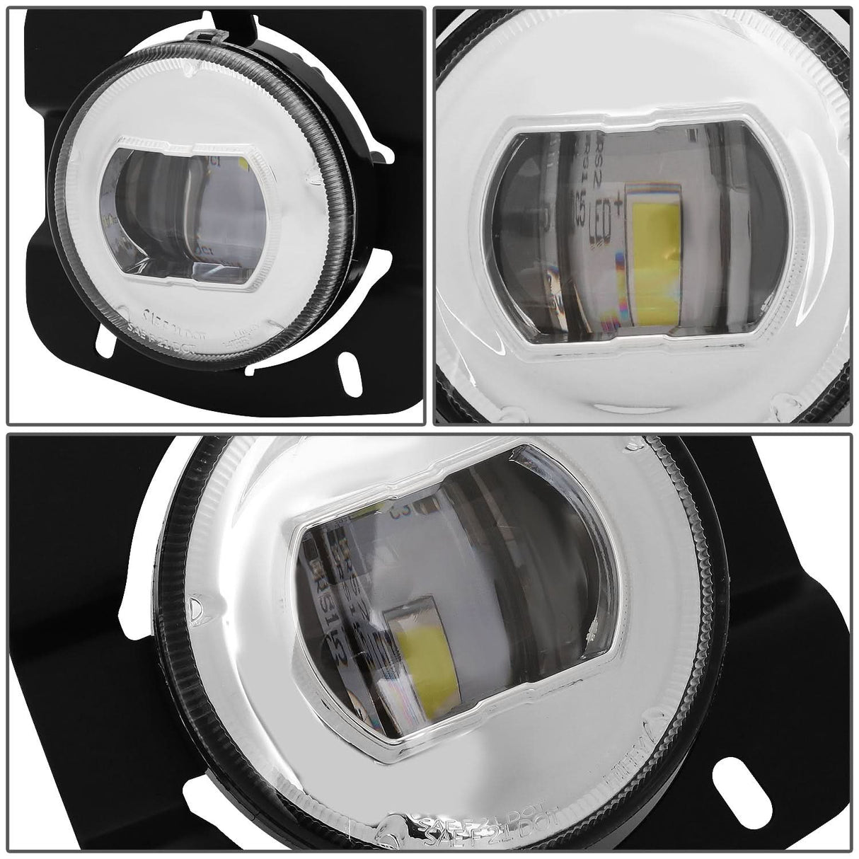 2011-2022 Kenworth T680 Projector Full LED Fog Lights Chrome