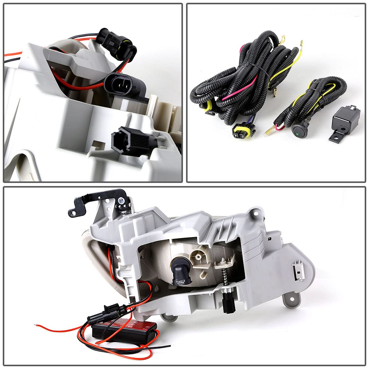 2012-2016 Hyundai Veloster LED DRL Fog Lights with Switch - Clear
