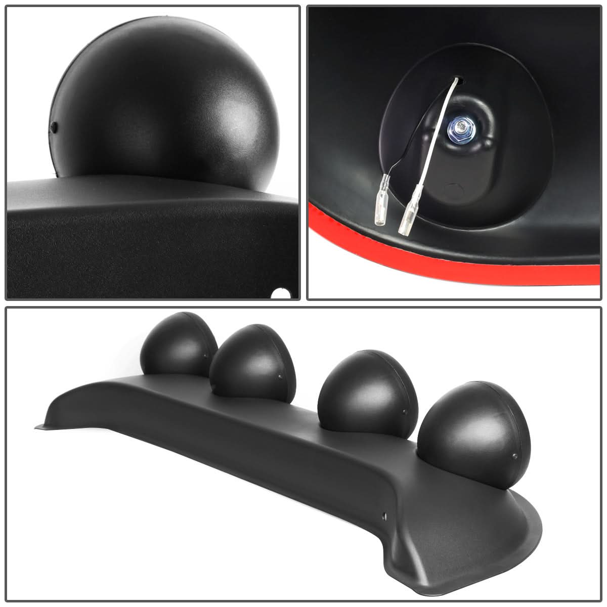Universal Roof Top Running Fog Lights w/ Switch H3 Smoke