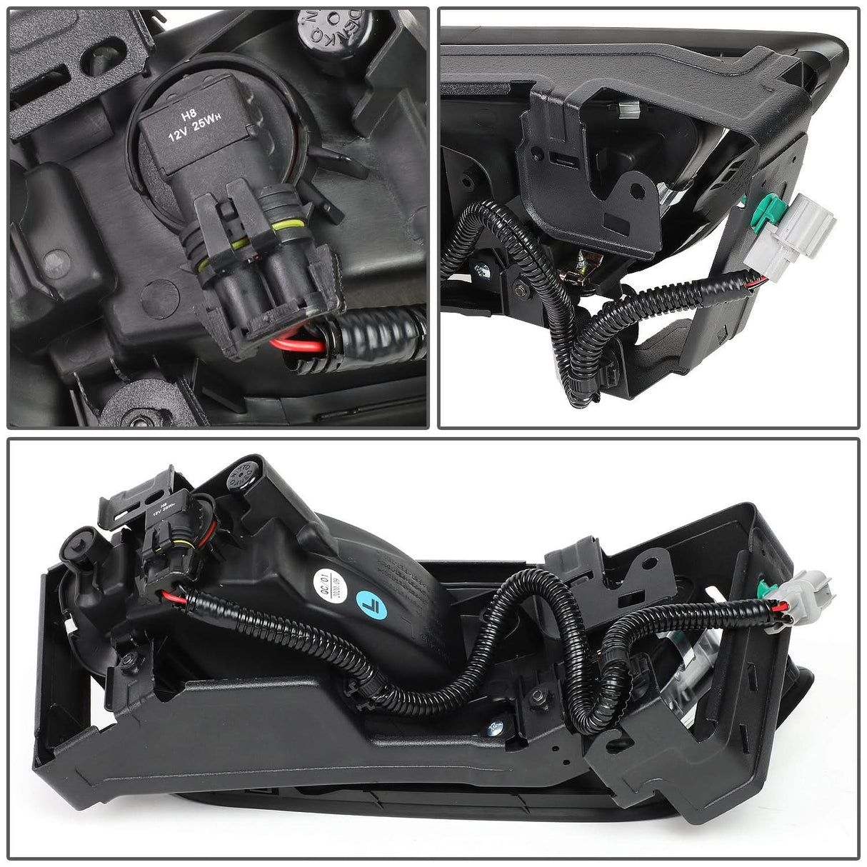 2013-2015 Honda Accord Sedan Fog Lights with Switch - Chrome/Clear