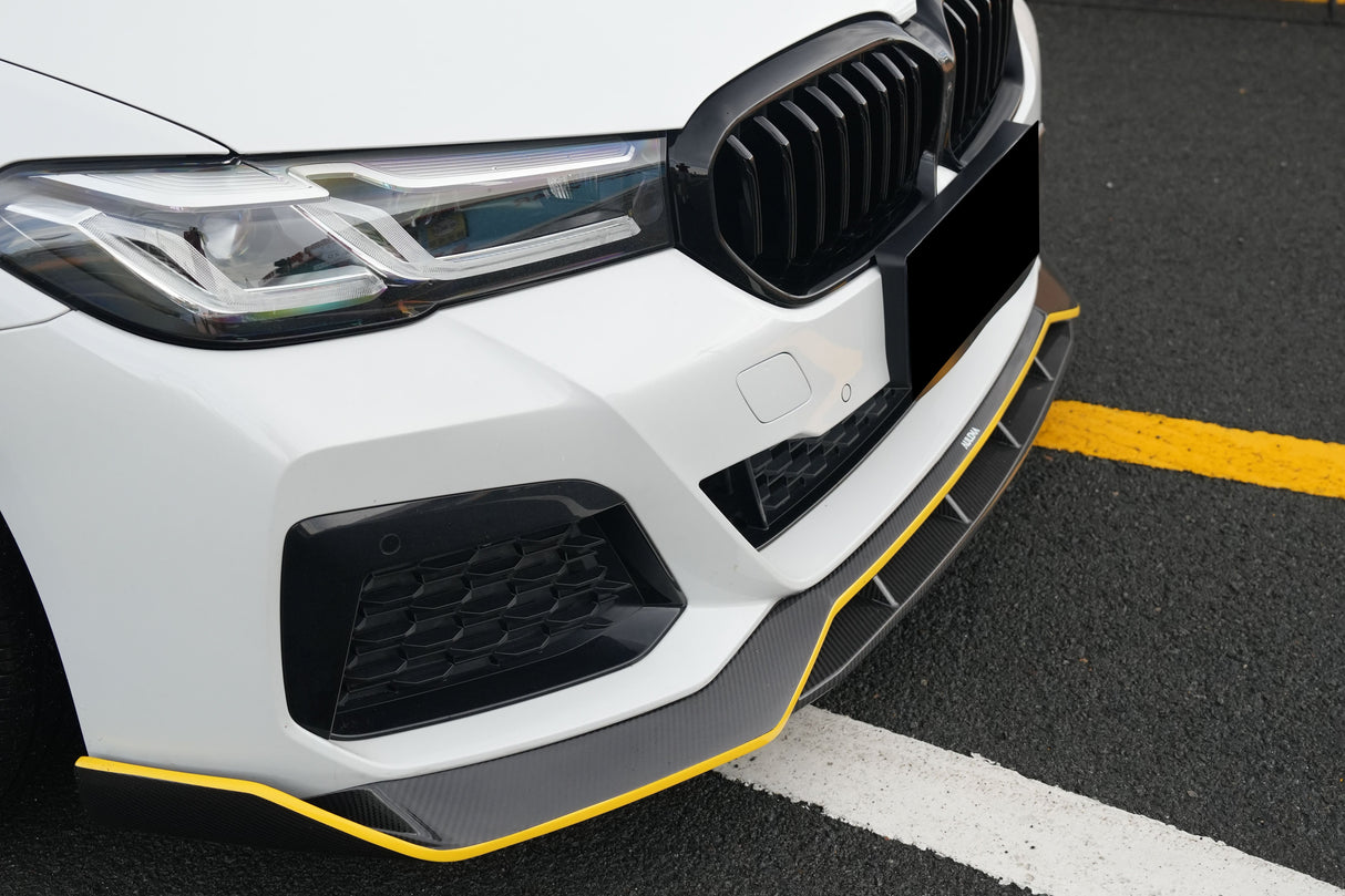 2020-2023 BMW 5 Series G30 G38 M-tech AD Style Dry Carbon Fiber Front Lip