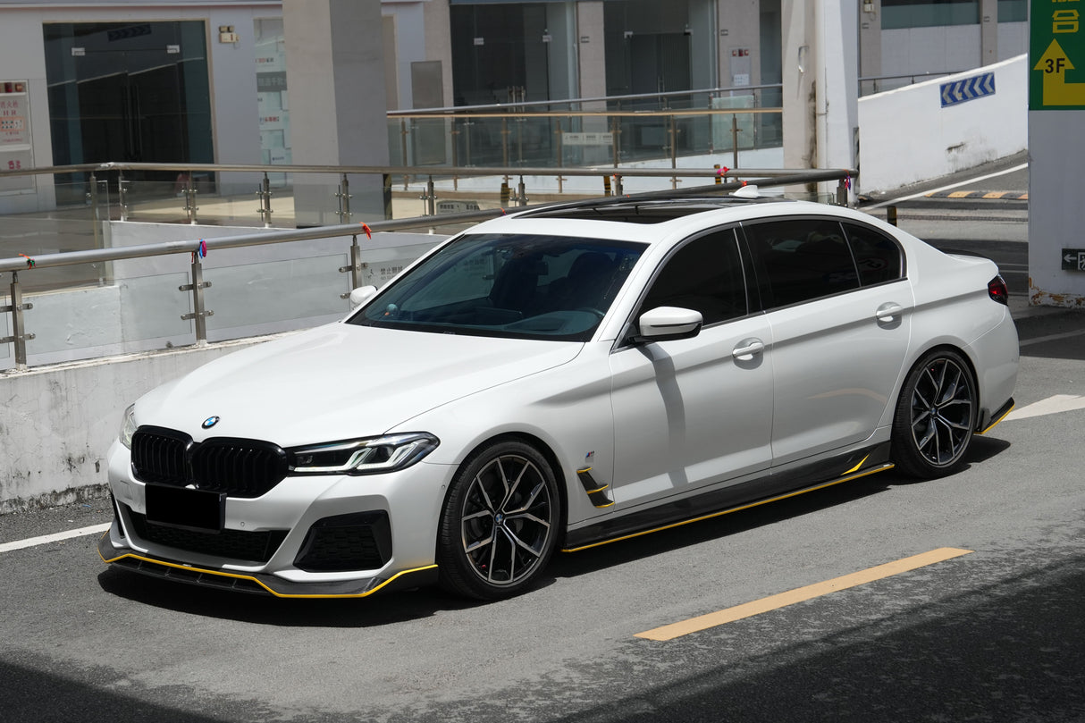 2020-2023 BMW 5 Series G30 G38 M-tech AD Style Dry Carbon Fiber Front Lip