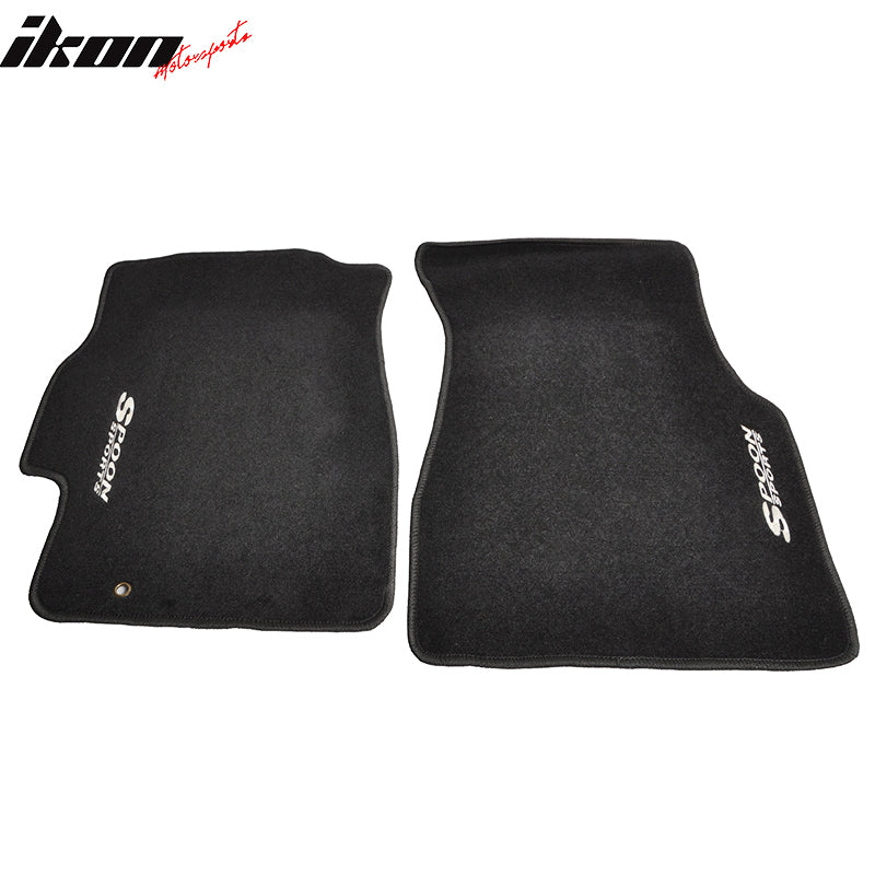 Car Floor Mat for 1996-2000 Honda Civic Black Nylon Spoon Carpets 4PCS