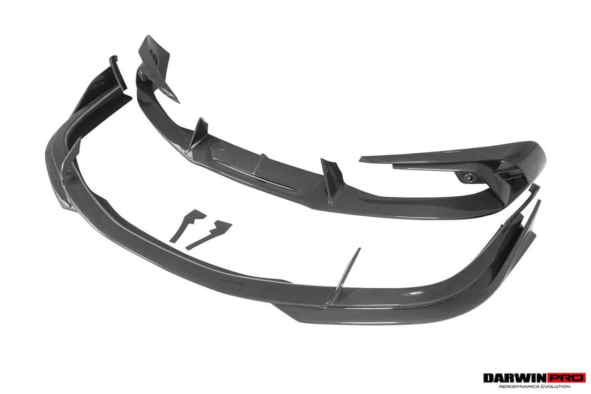 DarwinPRO 2022-2026 Ferrari 296 GTB & GTS Type F171 iMP Style Carbon Fiber Front Bumper Lip Splitter