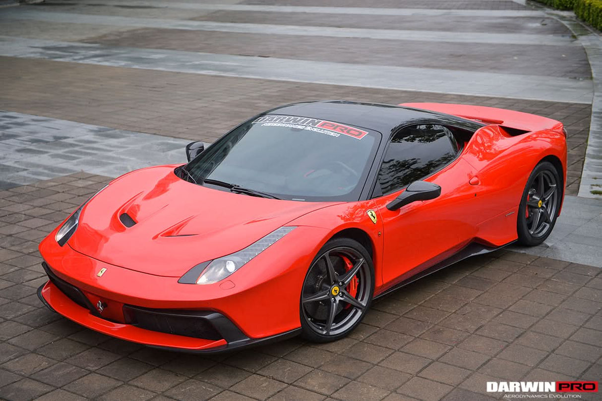 2010-2015 Ferrari 458 Italia and Spider Carbon Fiber Hood and Partial Carbon Fiber Front bumper DarwinPRO (BKSS Design)