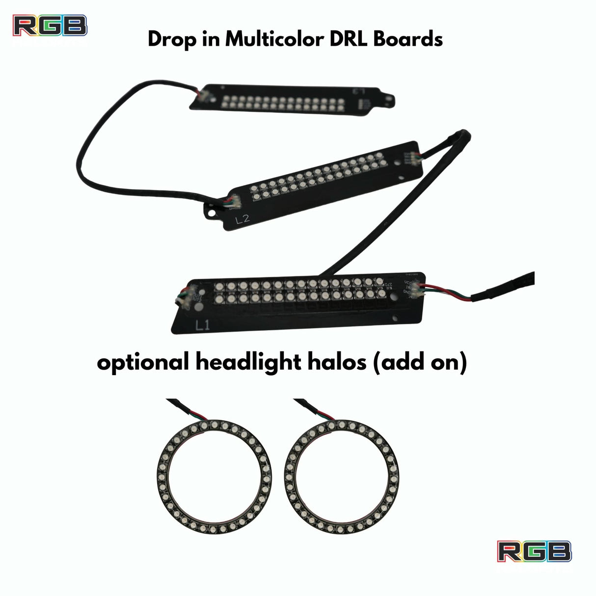 Ford Mustang Multicolor Flow Series DRL Boards (2015-2017)
