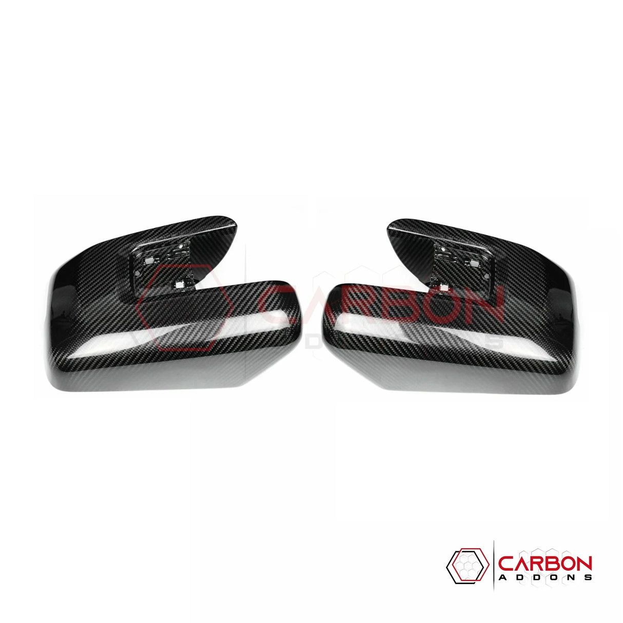 Direct Replacement Carbon Fiber Side View Mirror Caps for 2021+ Ford F-150