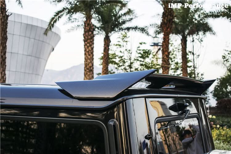 2008-2018 Mercedes Benz W463 G Wagon IMP Style Carbon Fiber Rear Roof Spoiler | Fits G500, G550, G63 AMG, G65 AMG