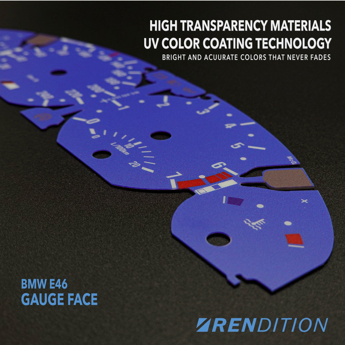 BMW E46 GAUGE FACE FOR M3 330 328 325 318 320 323 316 - K2 Industries