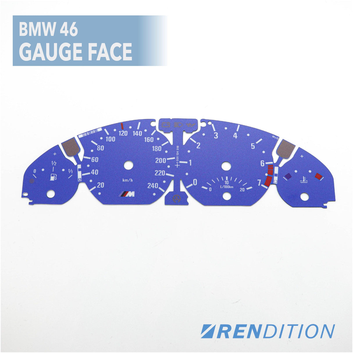 BMW E46 GAUGE FACE FOR M3 330 328 325 318 320 323 316 - K2 Industries