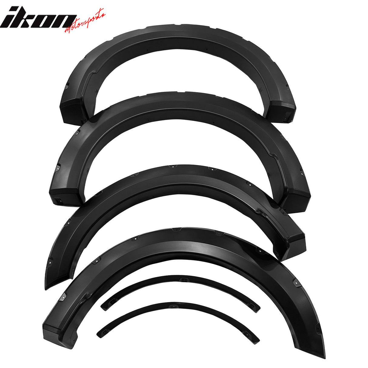 2015-2017 Ford F-150 Pocket Rivet Style Wheel Fender Flare Matte Black