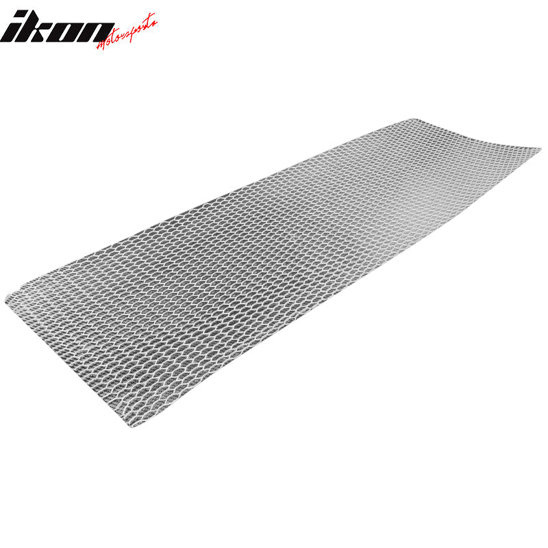Universal Cellular Hexagon Silver Mesh Grill Bumper Grill Kit Aluminum