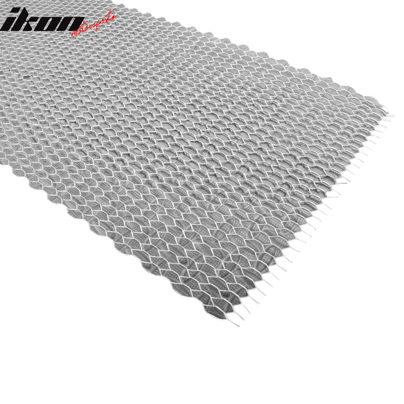 Universal Cellular Hexagon Silver Mesh Grill Bumper Grill Kit Aluminum