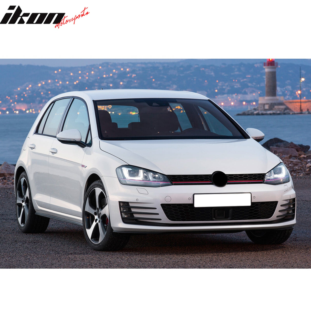 Fits 15-17 Golf MK7 Mesh GTI Red Trim Front Grille Logo Badge Base