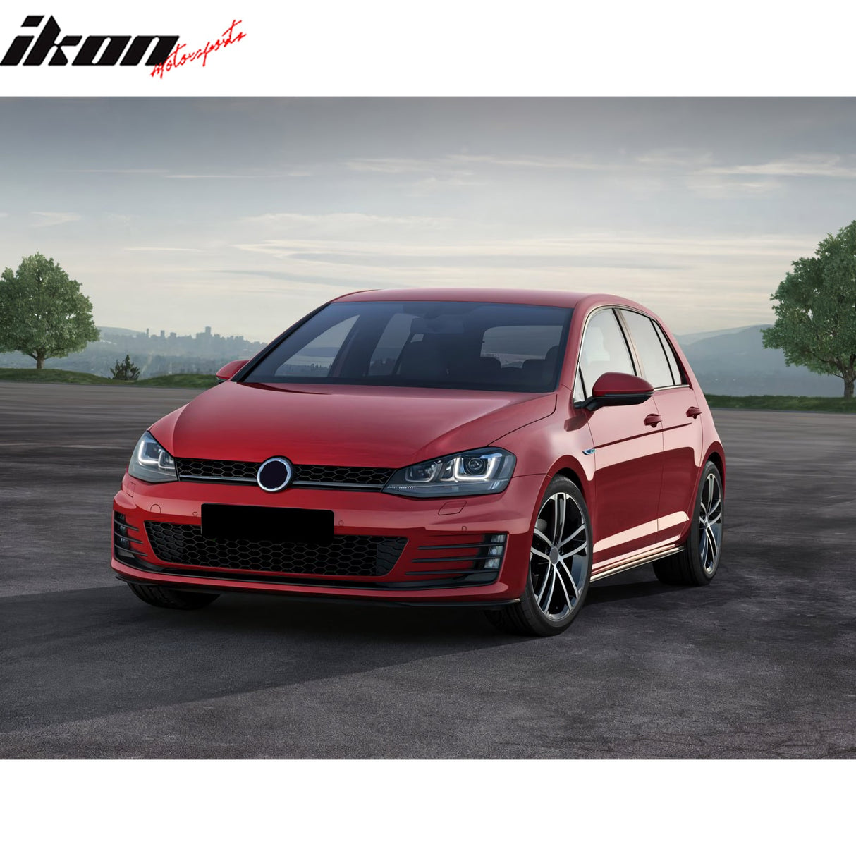Fits 15-17 Golf MK7 Mesh GTI Red Trim Front Grille Logo Badge Base