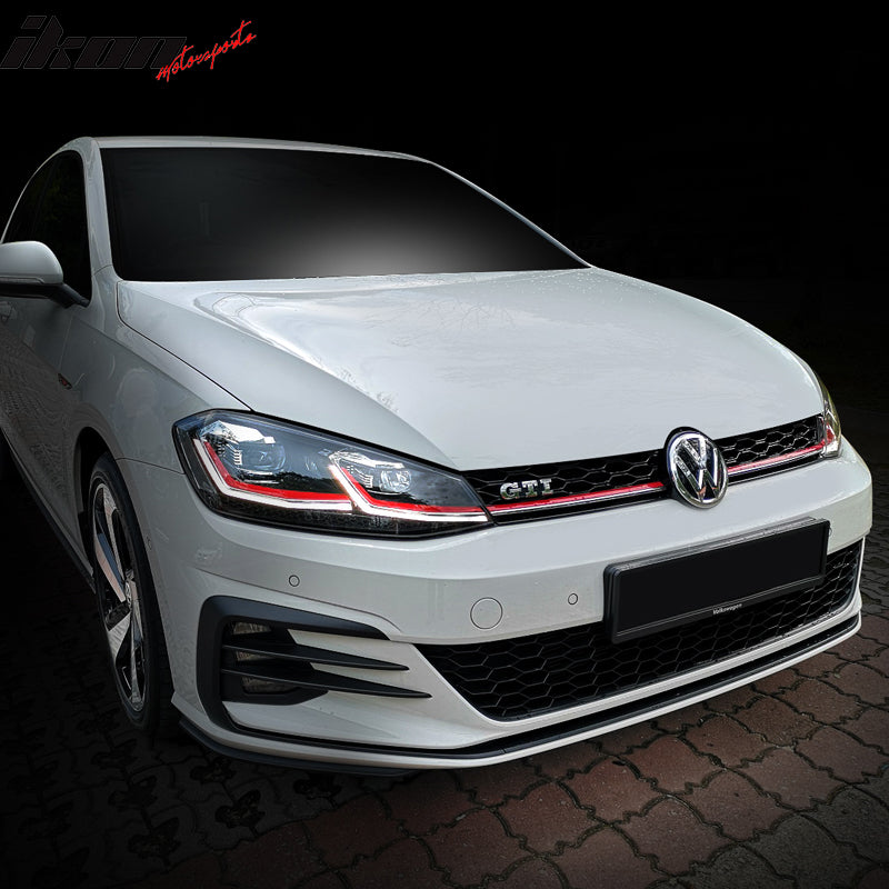 2017-2019 VW Golf MK7 7.5 GTI Style Red Trim Front Bumper Grille ABS