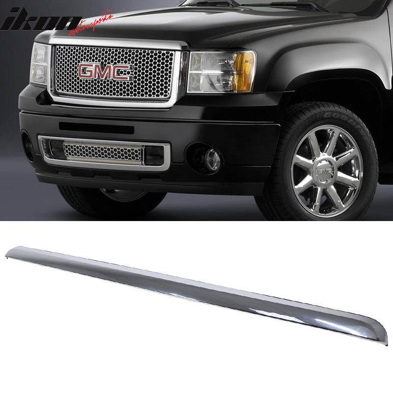 2007-2013 GMC Sierra 1500 Front Hood Guards Molding Bumper Grill ABS