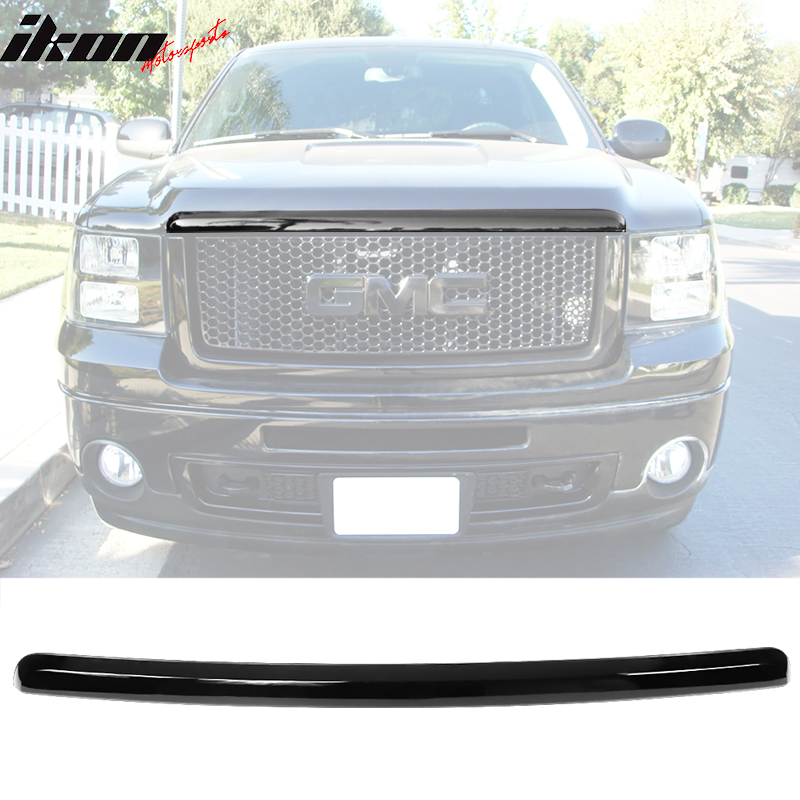 2007-2013 GMC Sierra 1500 Front Hood Guards Molding Bumper Grill ABS