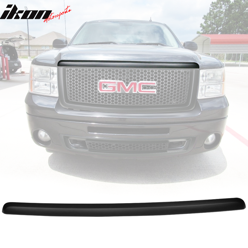 2007-2013 GMC Sierra 1500 Front Hood Guards Molding Bumper Grill ABS