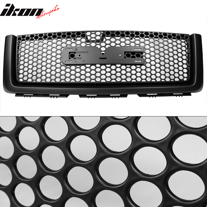 2007-2013 GMC Sierra 1500 Denali Hood Molding Upper Lower Grille ABS