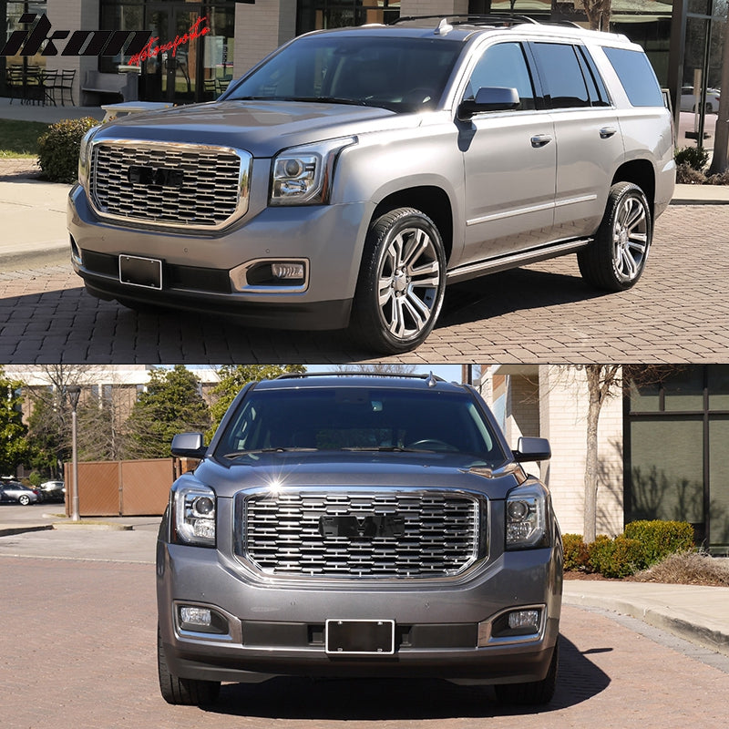 2015-2020 GMC Yukon Denali Style Chrome Front Upper Grille ABS