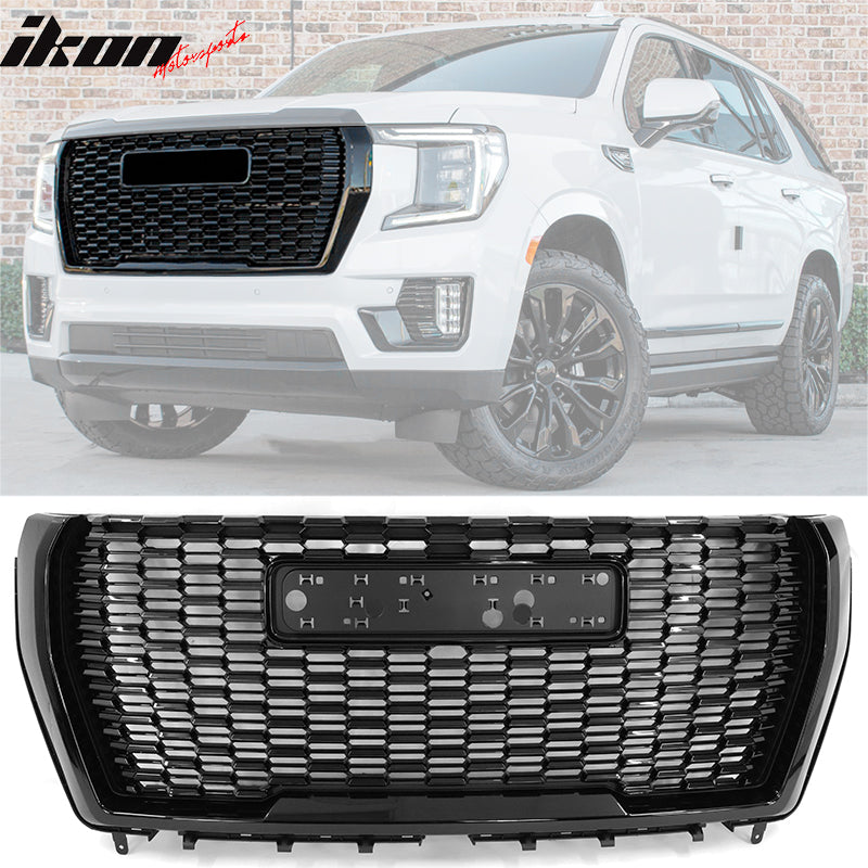 2021-2023 GMC Yukon XL Grille Denali Style Gloss Black Bumper Grille