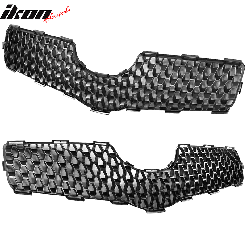 2008-2009 Toyota Yaris 3DR OE Style Black Front Bumper Grille ABS