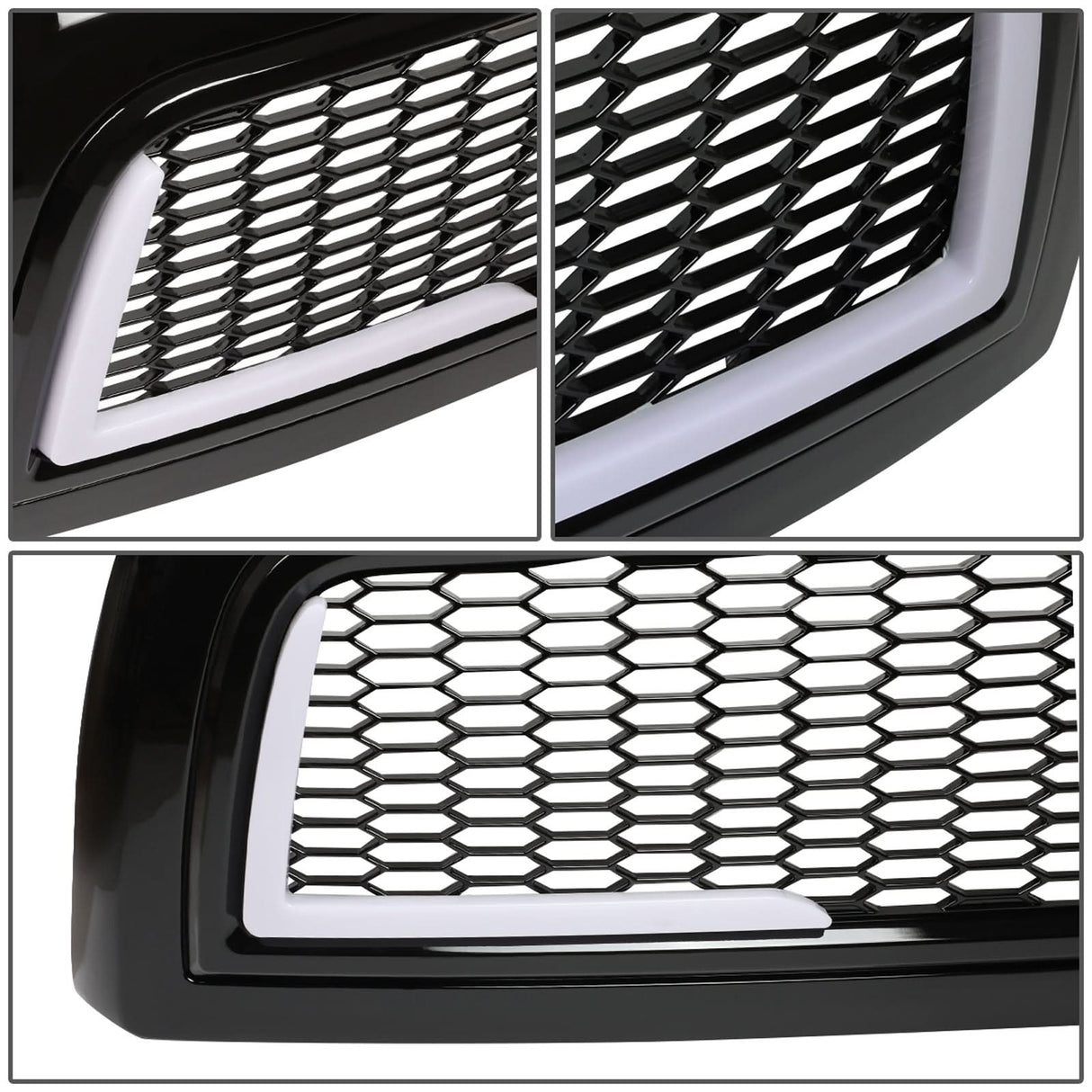 2010-2018 Dodge Ram 2500/3500 Honeycomb Mesh Grille with LED DRL