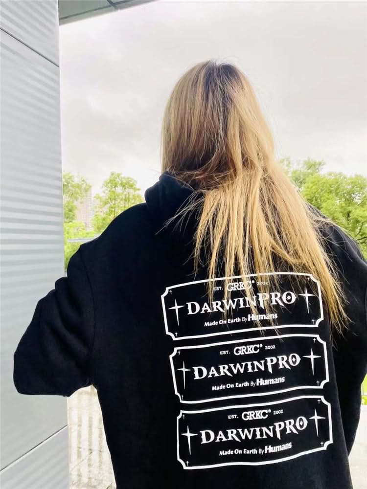 GRKC X DARWINPRO DG OVERSIZED HOODY- BLACK