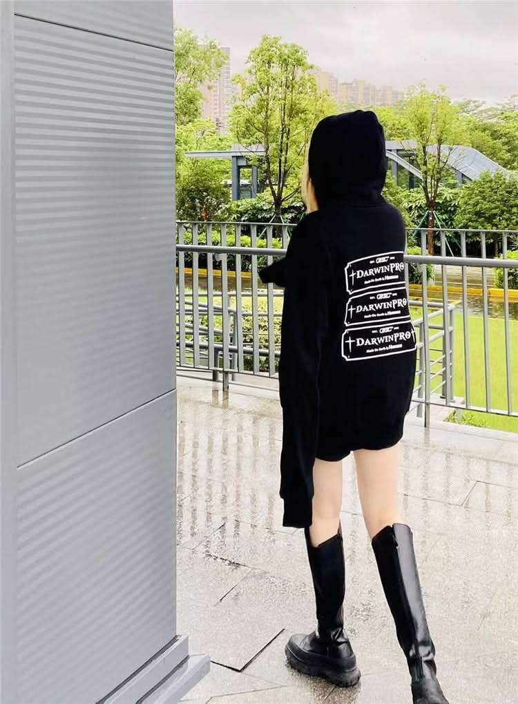 GRKC X DARWINPRO DG OVERSIZED HOODY- BLACK